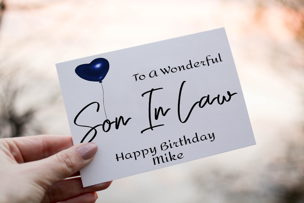 Son In Law Birthday Card, Birthday Card for Son In Law